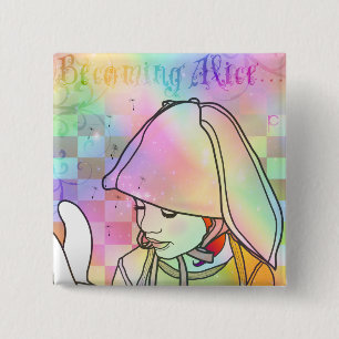 Badge Carré 5 Cm Alice devenante