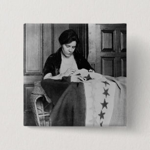 Badge Carré 5 Cm Alice Paul, drapeau de couture de suffrage, les