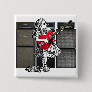 Badge Carré 5 Cm Alice Pin Alice