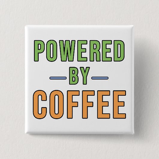 Badge Carré 5 Cm Alimenté par le café (Devant)