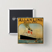 Badge Carré 5 Cm Allan Line (Devant & derrière)