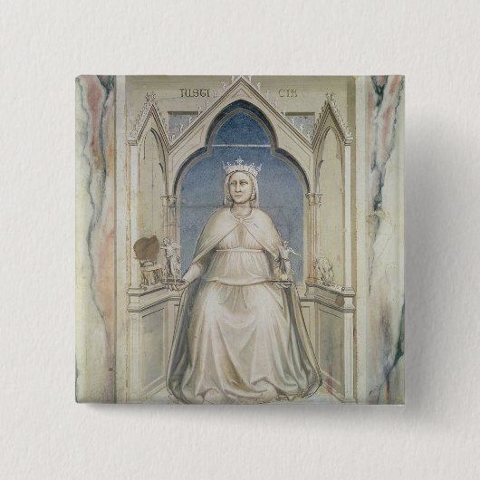 Badge Carré 5 Cm Allégorie de la justice, c.1305 (Devant)