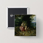 Badge Carré 5 Cm Allégorie de l'abondance (Devant & derrière)