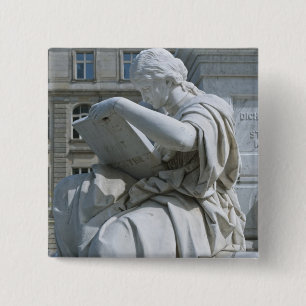 Badge Carré 5 Cm Allégorie de l'Histoire du Monument de Schiller à 