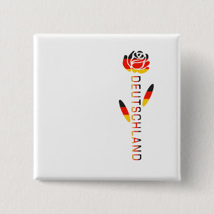 Badge Carré 5 Cm Allemagne drapeau rose
