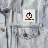 Badge Carré 5 Cm Allumez-moi (En situation)