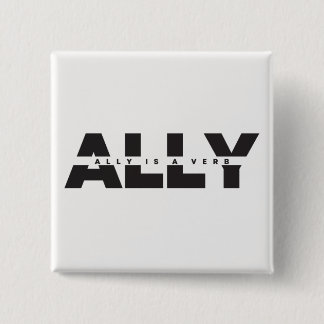 Badge Carré 5 Cm Ally est un bouton Verbe