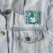 BADGE CARRÉ 5 CM ALMAN SHEPHERD (En situation)