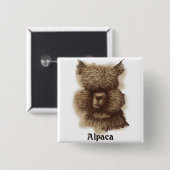 Badge Carré 5 Cm Alpaca (Devant & derrière)