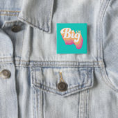 Badge Carré 5 Cm Alpha Chi Omega | Gros (En situation)