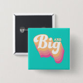 Badge Carré 5 Cm Alpha Chi Omega | Gros (Devant & derrière)