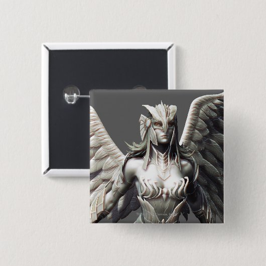 Badge Carré 5 Cm Alternate de Hawkgirl (Devant & derrière)