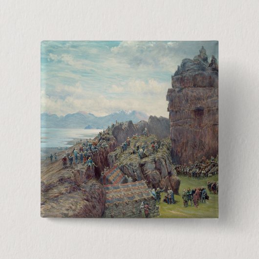 Badge Carré 5 Cm Althing en session (Devant)