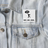 Badge Carré 5 Cm Amant de crabe (En situation)