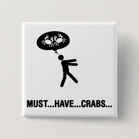 Badge Carré 5 Cm Amant de crabe (Devant)