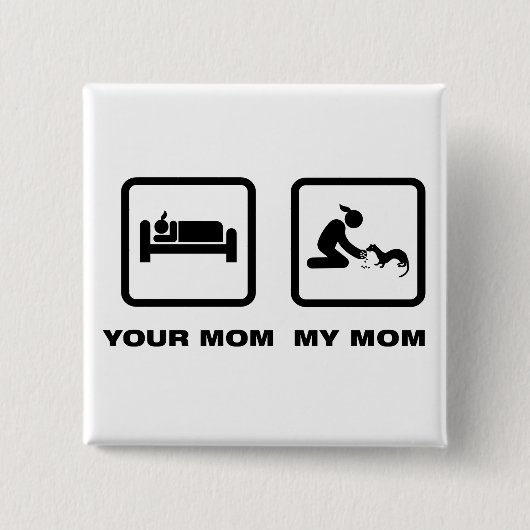 Badge Carré 5 Cm Amant de furet (Devant)