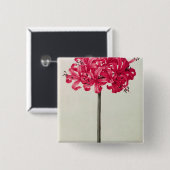 Badge Carré 5 Cm Amaryllis Sarniensis, ou narcisse (Devant & derrière)