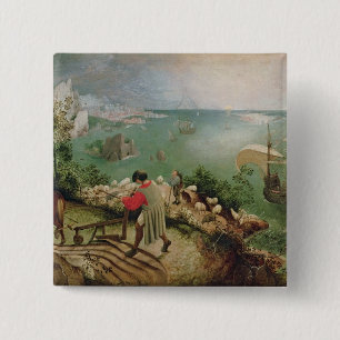 Badge Carré 5 Cm Aménagez en parc avec l'automne d'Icare, c.1555