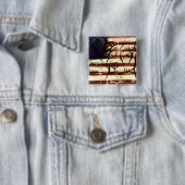 Badge Carré 5 Cm Américain de Pitbull (En situation)