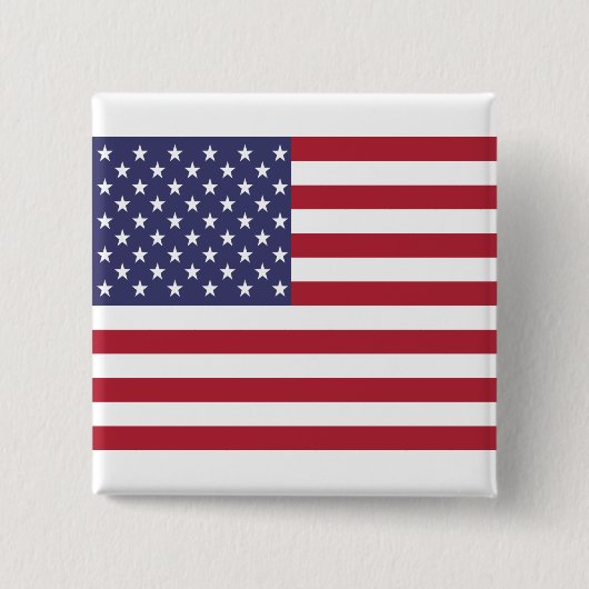 Badge Carré 5 Cm American Flag Pin Button (Devant)