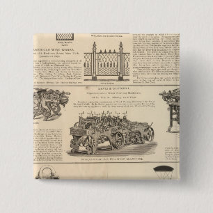 Badge Carré 5 Cm American Wire Works