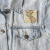 Badge Carré 5 Cm Amérique 10 (En situation)
