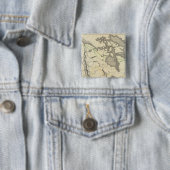 Badge Carré 5 Cm Amérique du Nord 11 (En situation)