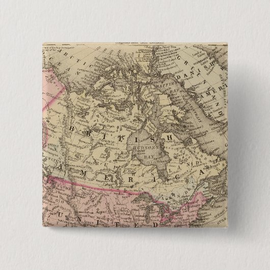 Badge Carré 5 Cm Amérique du Nord 19 (Devant)