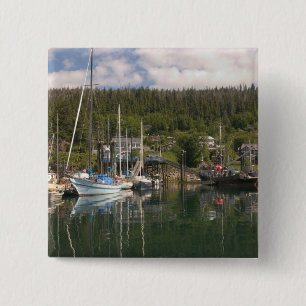Badge Carré 5 Cm Amérique du Nord, Canada, Îles de la Reine-Charlot