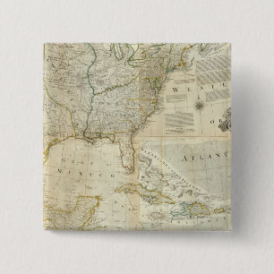 Badge Carré 5 Cm Amérique du Nord composite