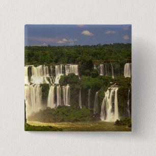Badge Carré 5 Cm Amérique du Sud, Argentine, Brésil, Chutes d'Igwac