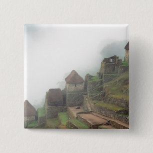 Badge Carré 5 Cm Amérique du Sud Pérou Macchu Picchu