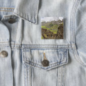 Badge Carré 5 Cm Amériques, Pérou, Machu PIcchu. L'ancien (En situation)