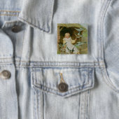 Badge Carré 5 Cm Amis (En situation)