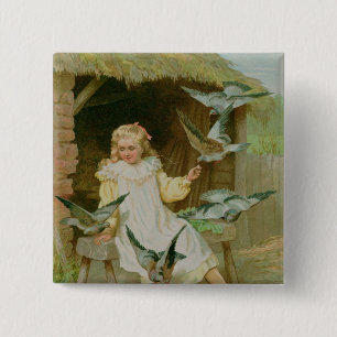 Badge Carré 5 Cm Amis