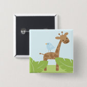 Badge Carré 5 Cm Amis de safari (Devant & derrière)