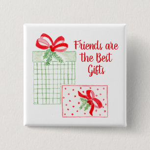 Badge Carré 5 Cm Amis de vacances Watercolor sont les meilleurs cad