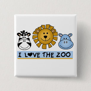 Badge Carré 5 Cm Amis de zoo