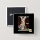 Badge Carré 5 Cm Amis d'idiot (Devant & derrière)