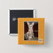 Badge Carré 5 Cm Amis d'idiot (Devant & derrière)