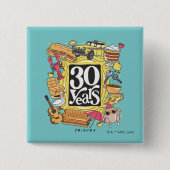 Badge Carré 5 Cm AMIS™ | Graphique de 30 ans (Devant)