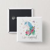 Badge Carré 5 Cm Amis magiques IV | Je Suis Magique (Devant & derrière)