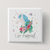 Badge Carré 5 Cm Amis magiques IV | Je Suis Magique (Devant)