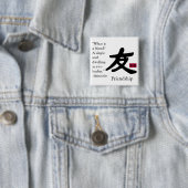 Badge Carré 5 Cm Amitié 1 (En situation)