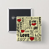 Badge Carré 5 Cm Amour (Devant & derrière)