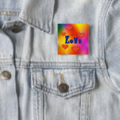 Badge Carré 5 Cm Amour (En situation)
