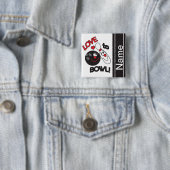 Badge Carré 5 Cm Amour au bol | Personnaliser (En situation)