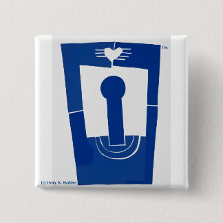 Badge Carré 5 Cm Amour ci-dessus--Bouton carré de 2 pouces