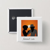 Badge Carré 5 Cm Amour de Nautral (Devant & derrière)