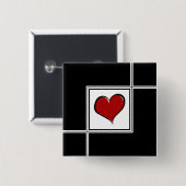 Badge Carré 5 Cm Amour design (Devant & derrière)